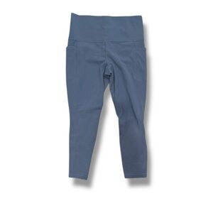 Athleta Dusty Blue Salutation Stash Pocket II 7/8 Leggings